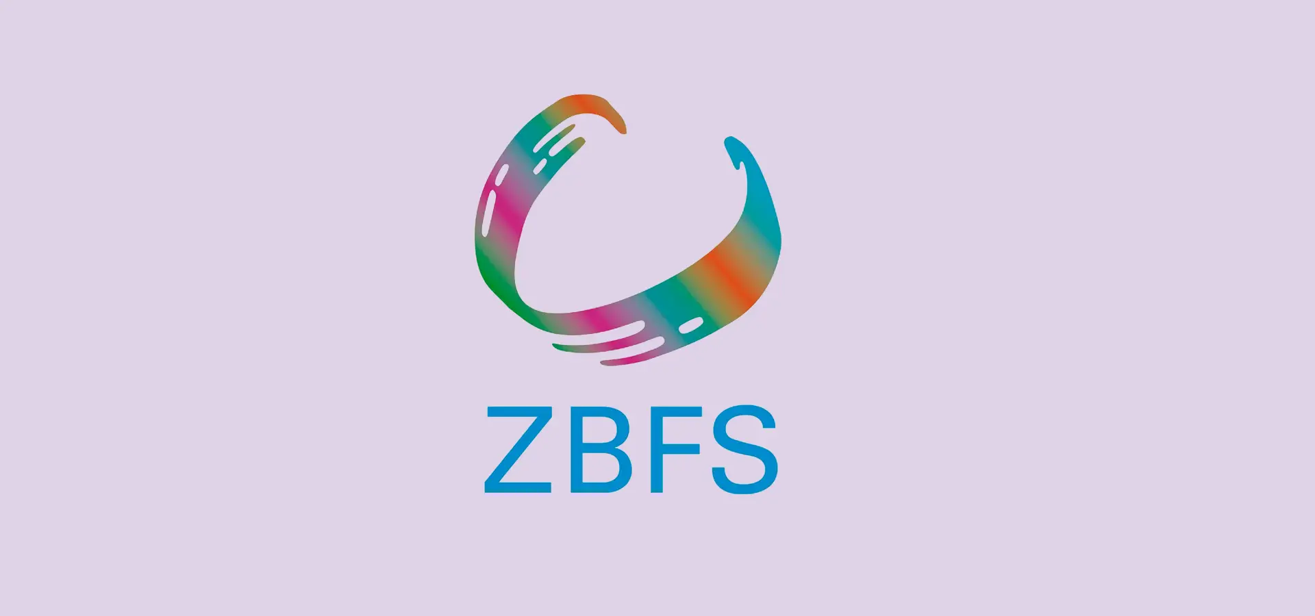 Farbenfrohes Logo mit der Aufschrift "ZBFS" auf lila Hintergrund.